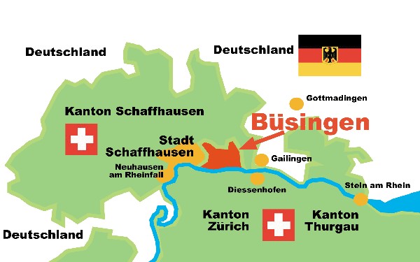 Büsingen on the map