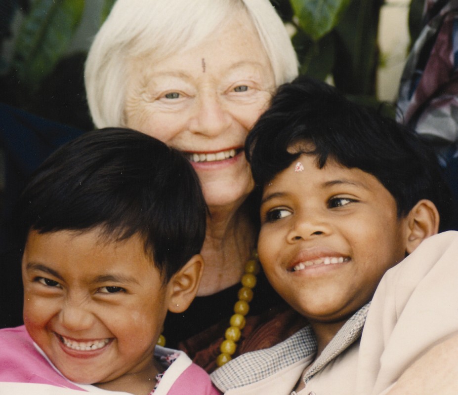 Olga Murray with two children from NYOF