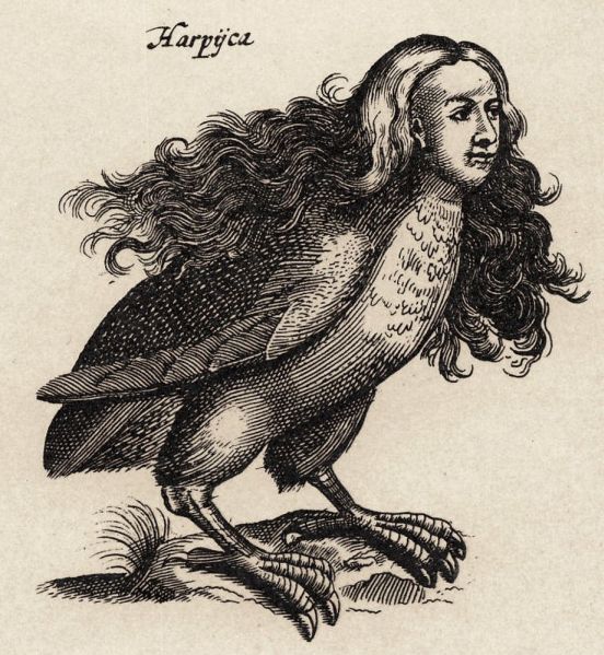 Mythological harpy