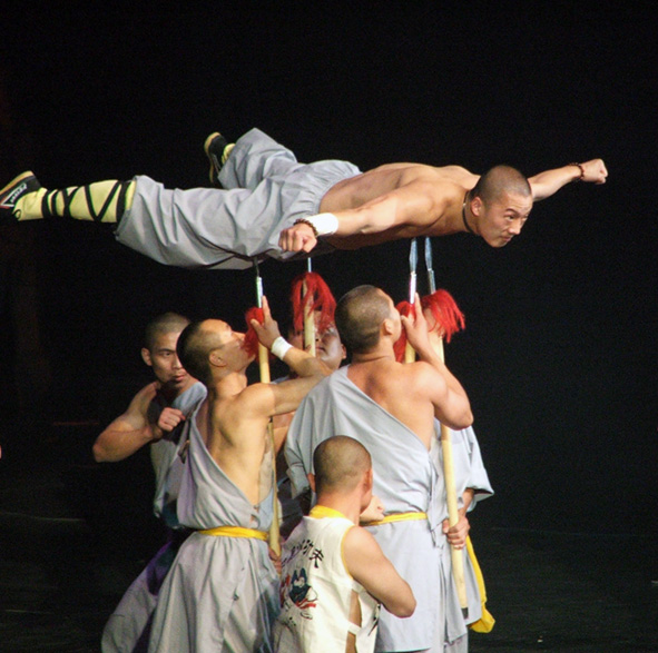 Shaolin Monk on spears
